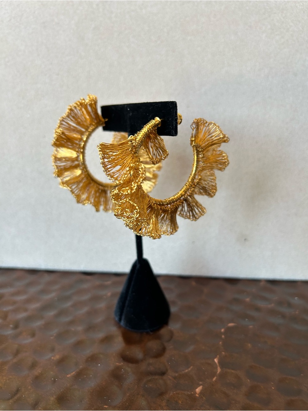 Gold vermeil Fringe Hoop Earrings